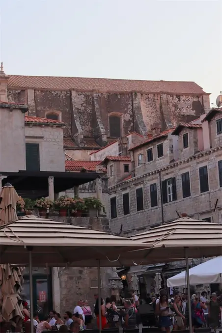 Explore the historic architecture of Dubrovnik, Croatia's Old Town at twilight.